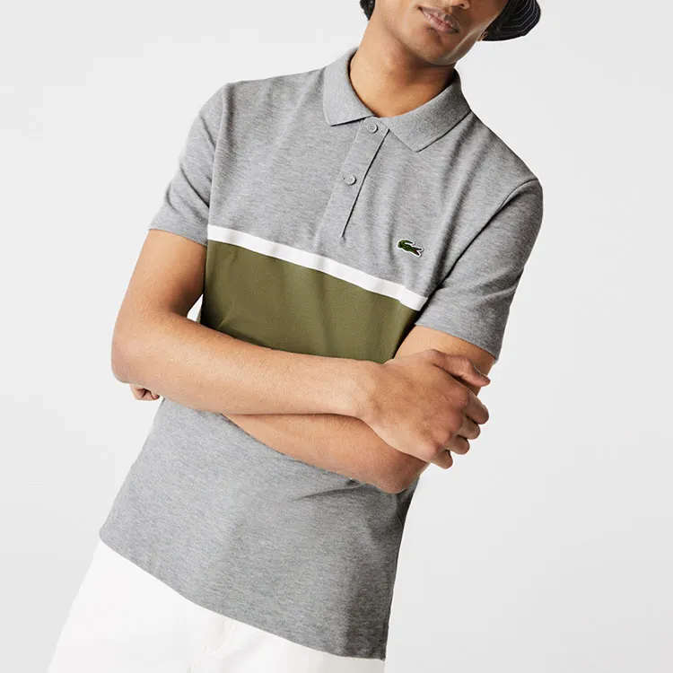 LACOSTE Polo Shirts Men Gray-3