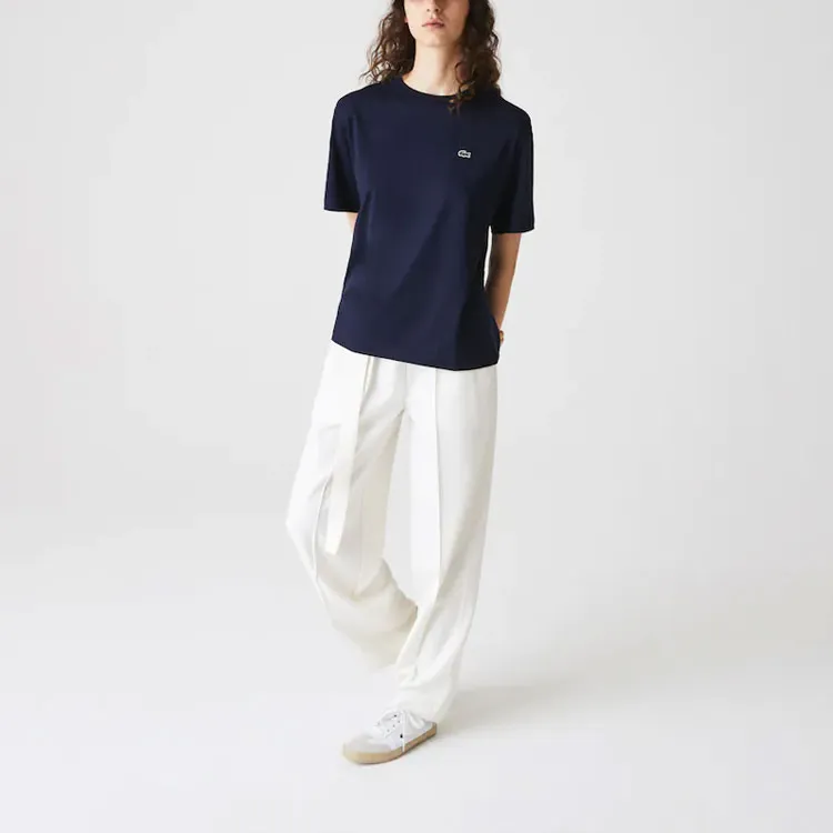 LACOSTE Logo patch Cotton T shirt-2