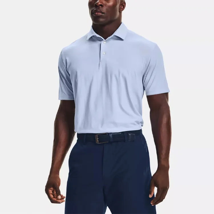 Under Armour Luxe Polo Shirts Men Blue-2