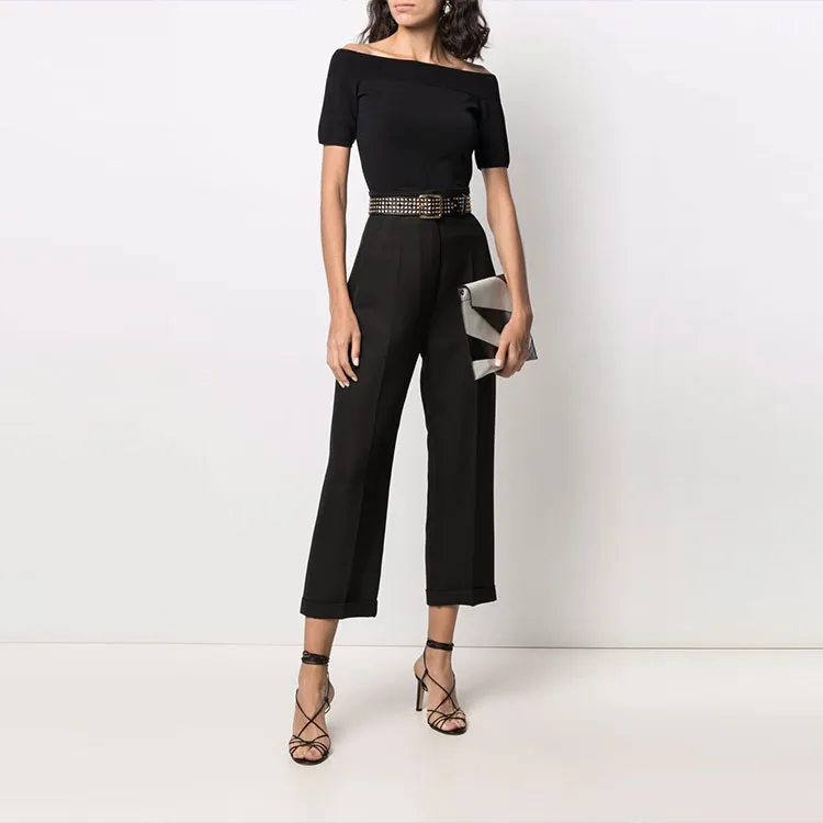 Alexander McQueen Off Shoulder Short Sleeved Top-1