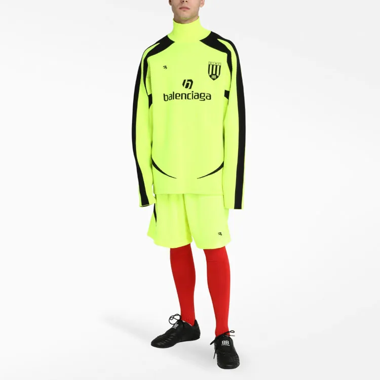 Balenciaga Sweatshirt Regular Fit Men's Neon Yellow-4