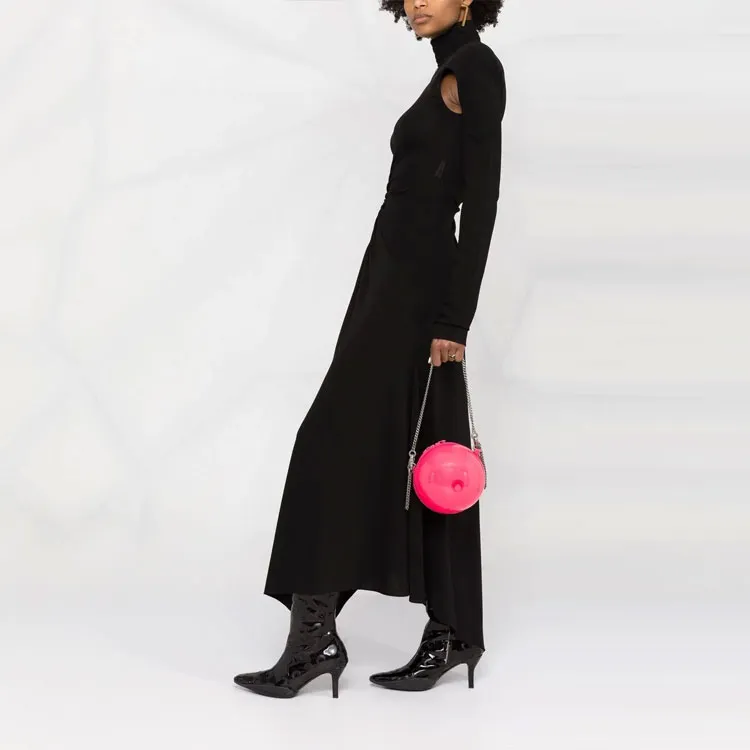 OFF-WHITE SS21 Long-Sleeved Dresses Women's Black-5