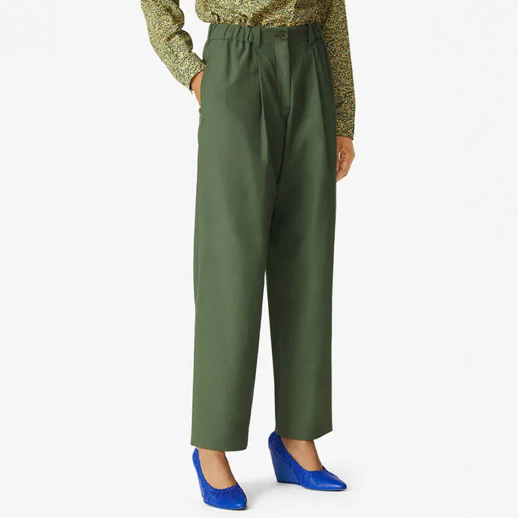 KENZO Casual Pants Women's Dark Khaki-3