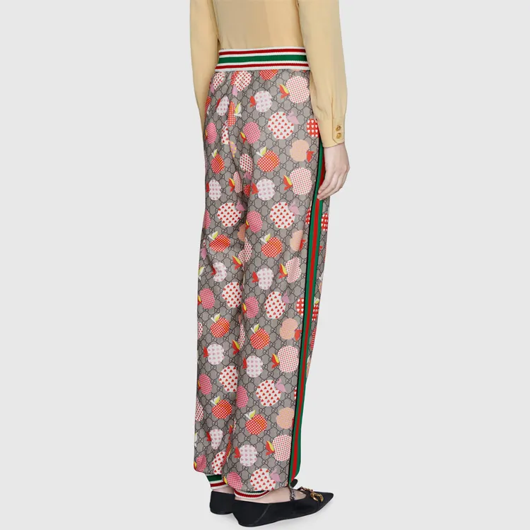 GUCCI Knitted Sports Pants Women's Brown-2