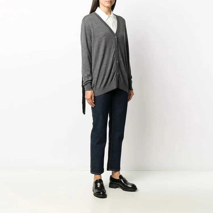 PRADA Loose Fit Sweater Women's Gray-4