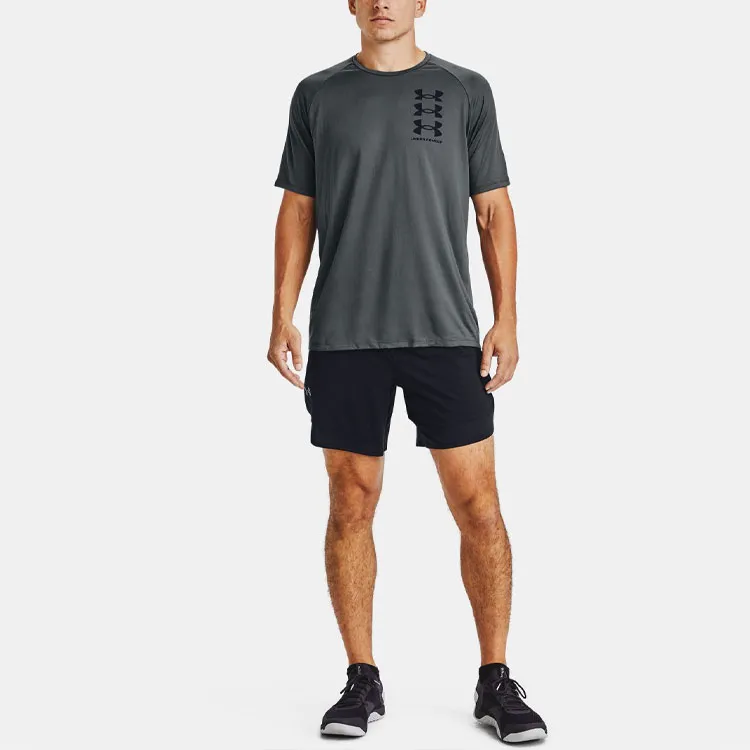 Under Armour Straight T Shirt Men's Peach Gray-2