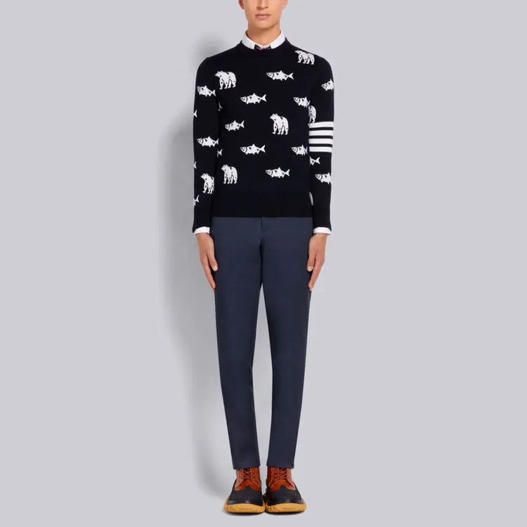 THOM BROWNE Sweaters Men Black-4