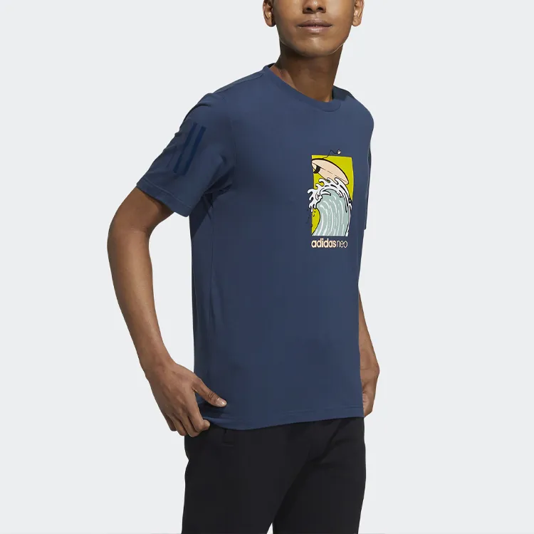 Adidas Neo T Shirt Men's Navy Blue-3