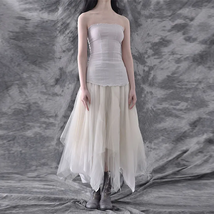 MARC LE BIHAN Casual Long Skirts Women's Pearl White-4