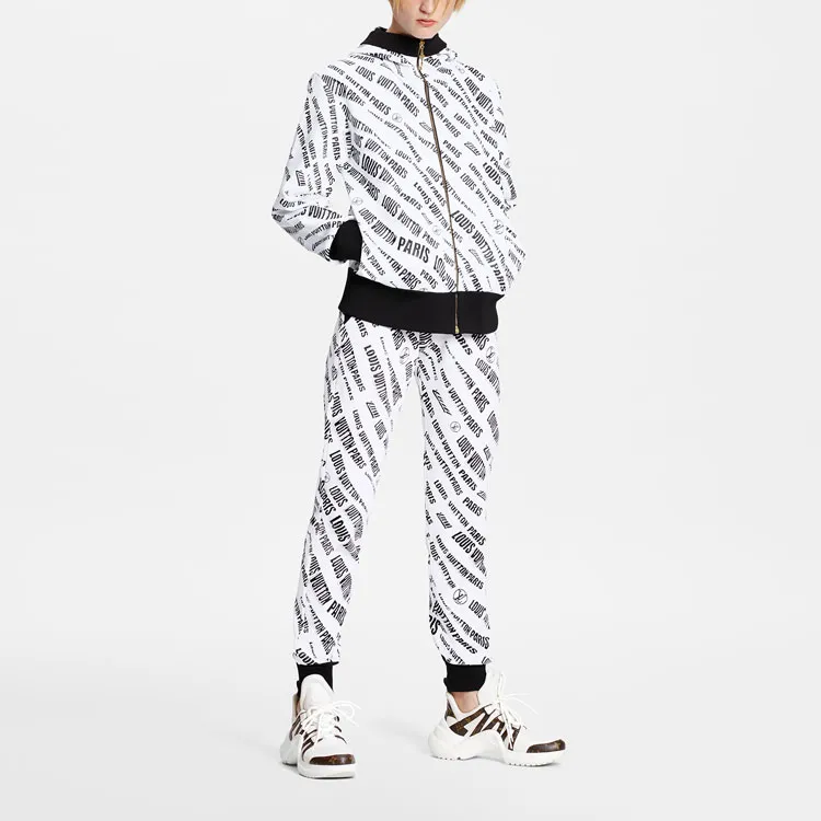 LOUIS VUITTON New Quarterly Products Of LV Knitted Sweatpants Women's White-2