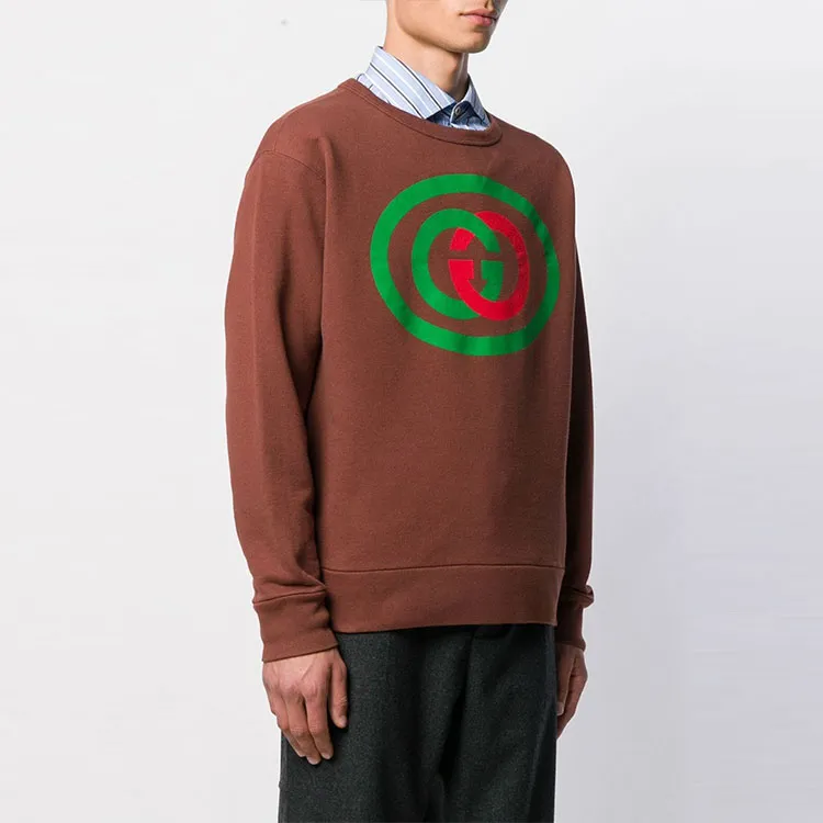 GUCCI Sweatshirts Men Brown-3