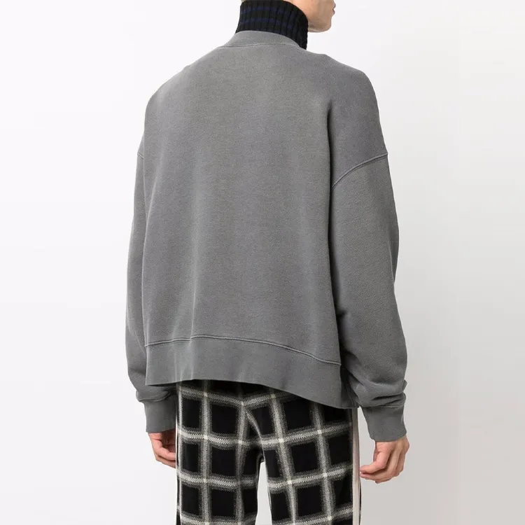 PALM ANGELS Curved Logo Crewneck-4