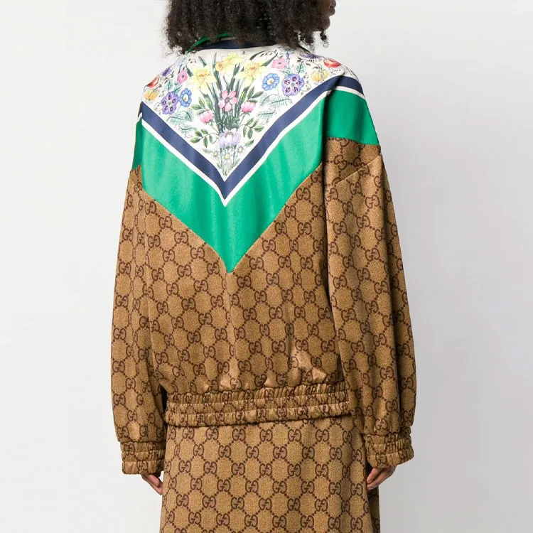 GUCCI Jackets Unisex Green Brown-2