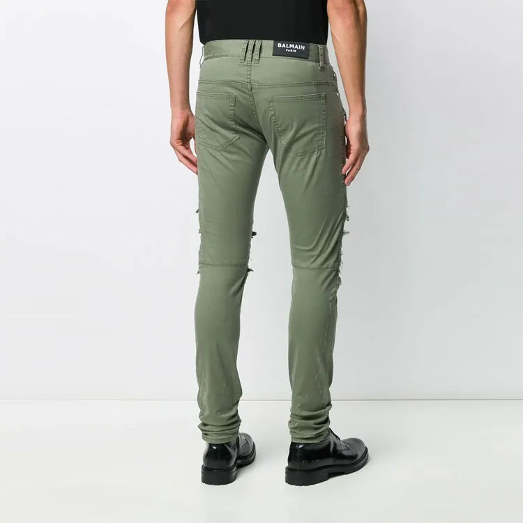 BALMAIN Casual Pants Men Green-3
