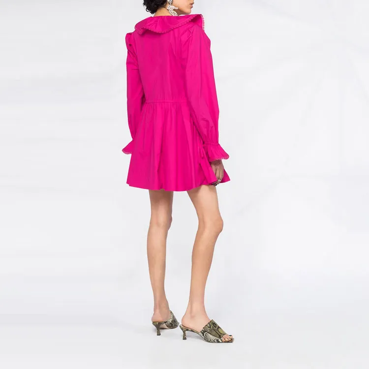 Self-portrait Long-Sleeved Dresses Women's Rose Red-2