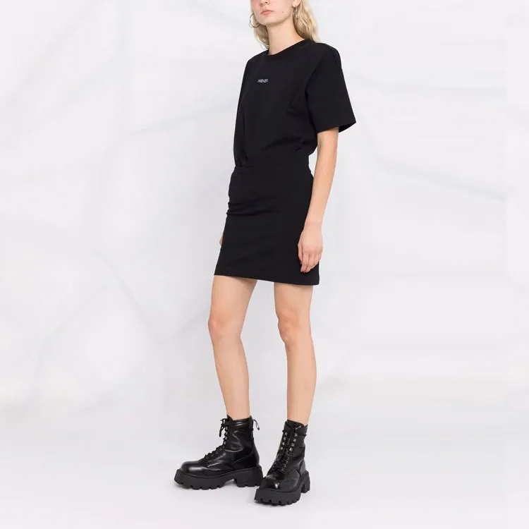 KENZO Logo Printed Crewneck Mini T Shirt Dress-3