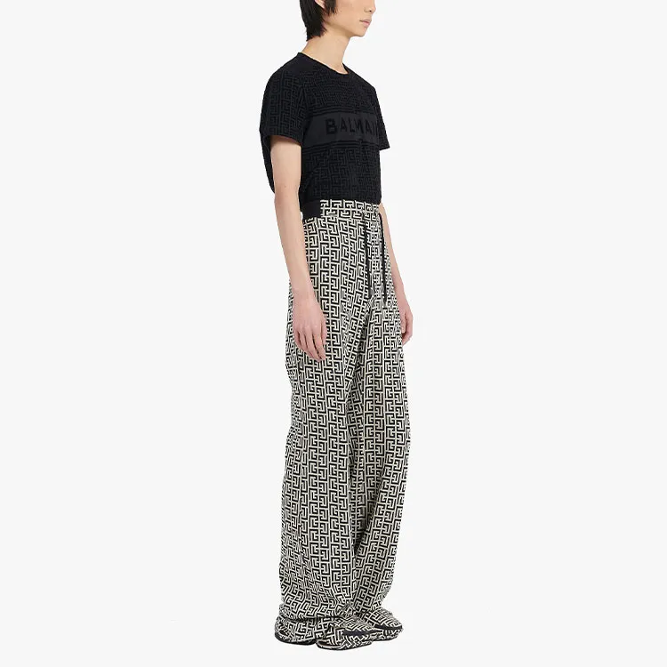 BALMAIN Monogram motif Trousers-3