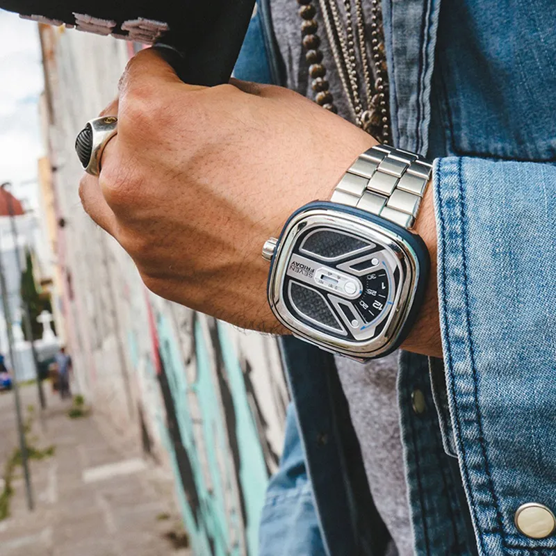 SEVENFRIDAY M Collection Automatic Mechanical Movement Unisex Watch 47.6mm Silver Dial-3