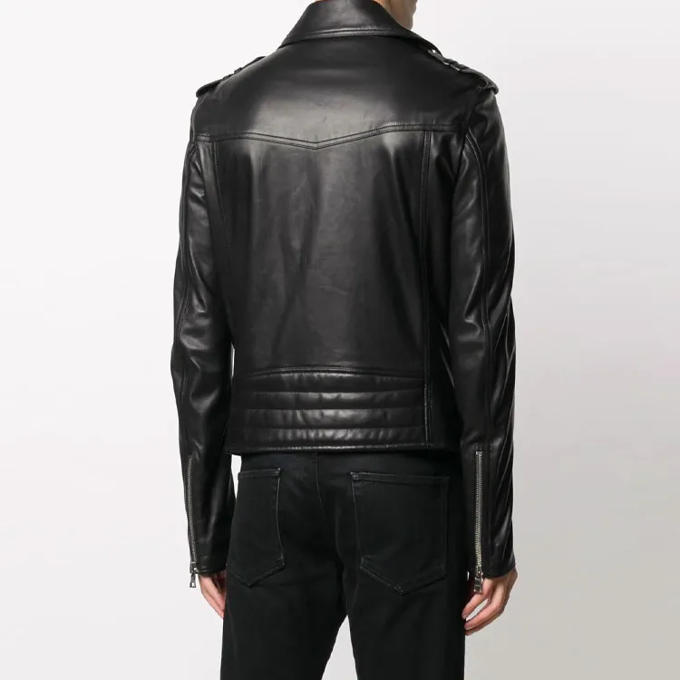 BALMAIN Leather Biker Jacket-3
