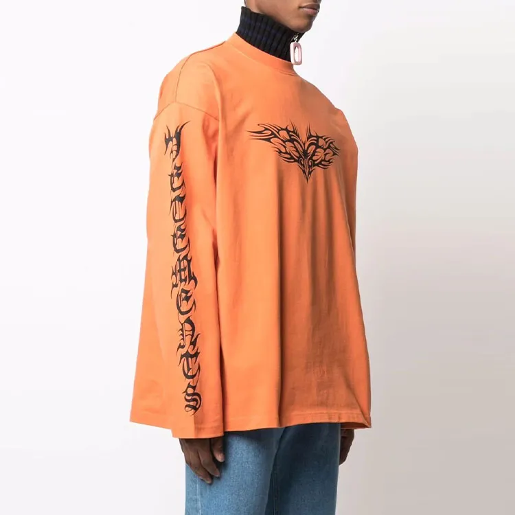 Vetements T-Shirts Men Orange-4