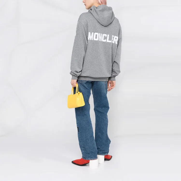 Moncler Maglia Con Cappuccio Hoodie Sweatshirt 'Grey'-2