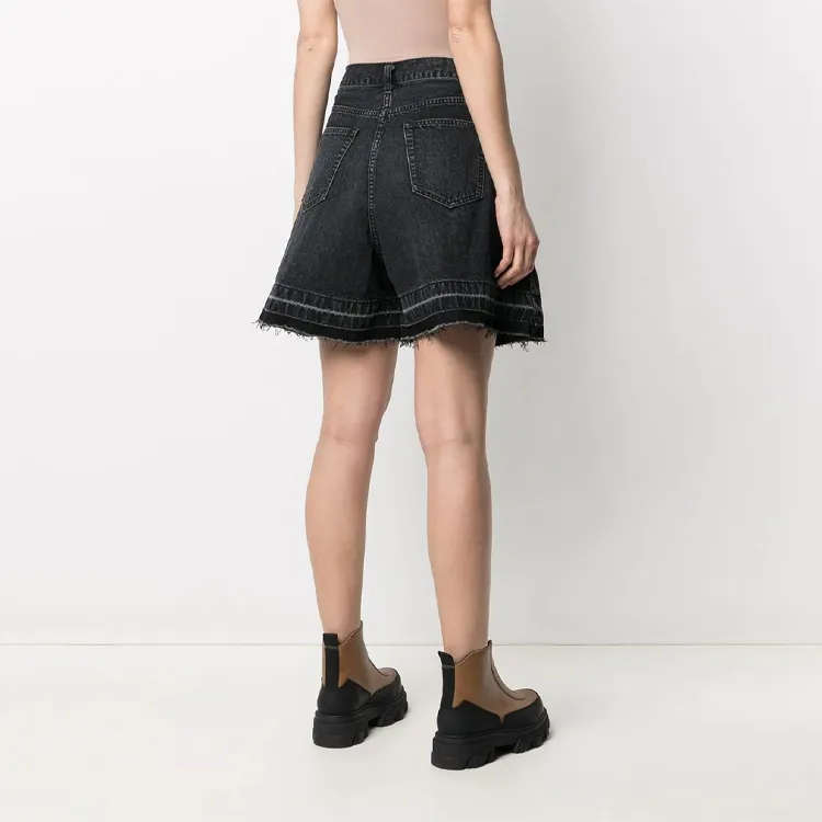 Sacai Denim Shorts Women's Black-2