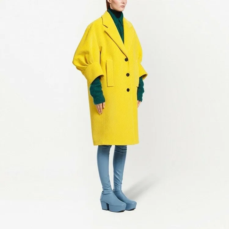 PRADA FW21 Coats Women's Yellow-4
