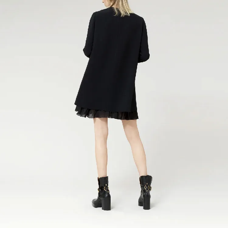 Chloé Ruffled Logo Embroidered Dress-3