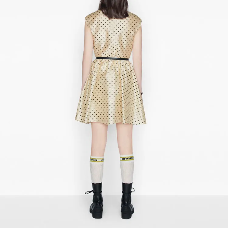 DIOR Sleeveless Dress Women's Yellow-3