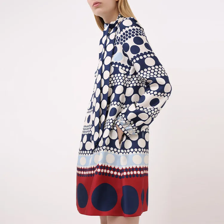 Valentino Long-Sleeved Dresses Women's Blue-3
