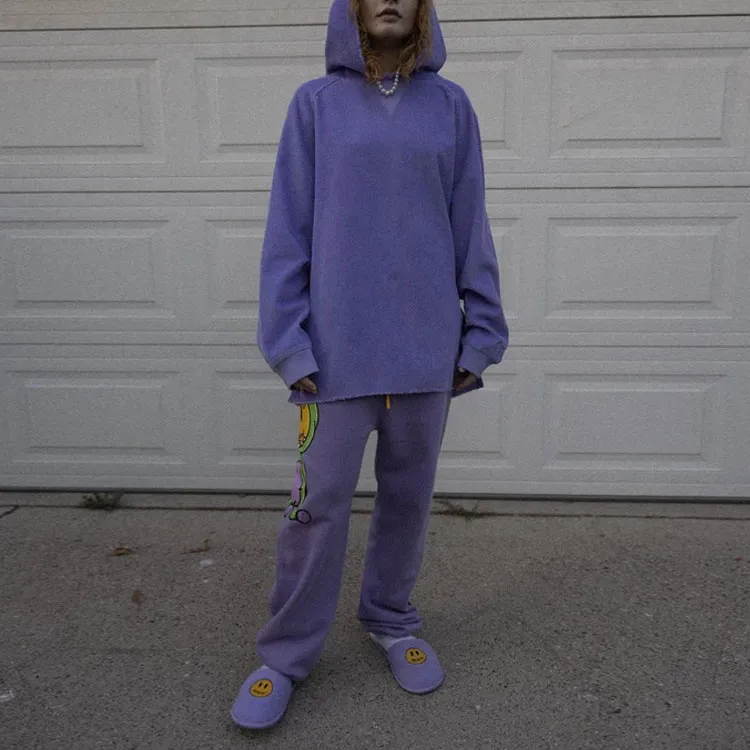 Drew House Dinosaur Series Knitted Sweatpants Unisex Lavender-3