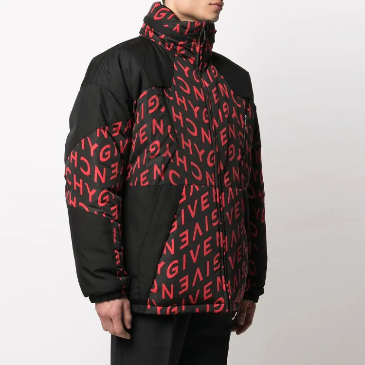 GIVENCHY Puffer Jacket Men's Black Red-3