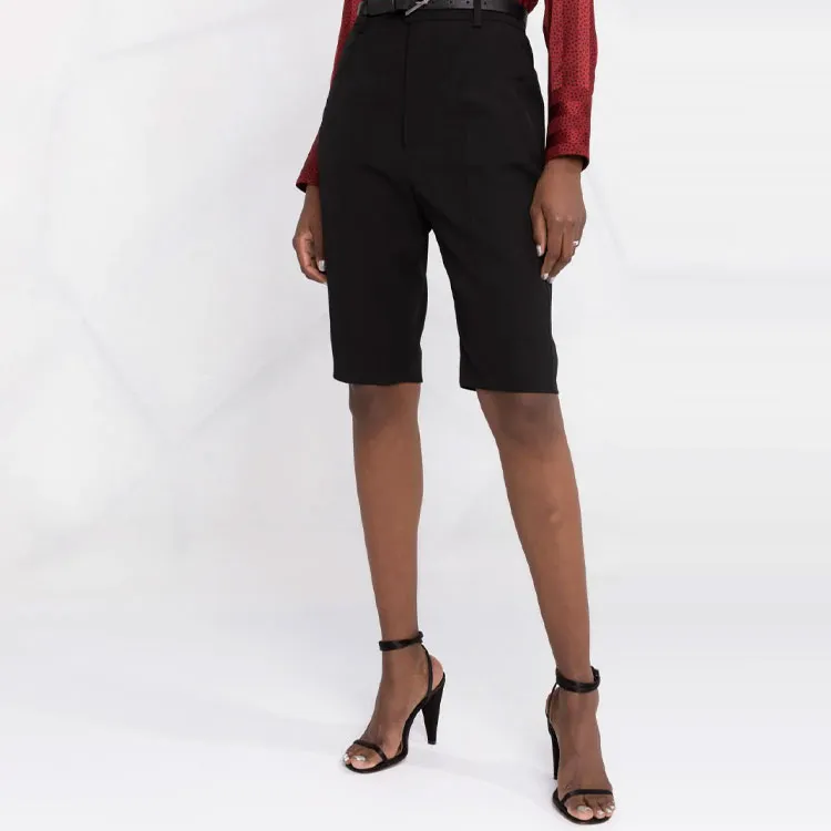 SAINT LAURENT High-waisted Knee-length Shorts-4