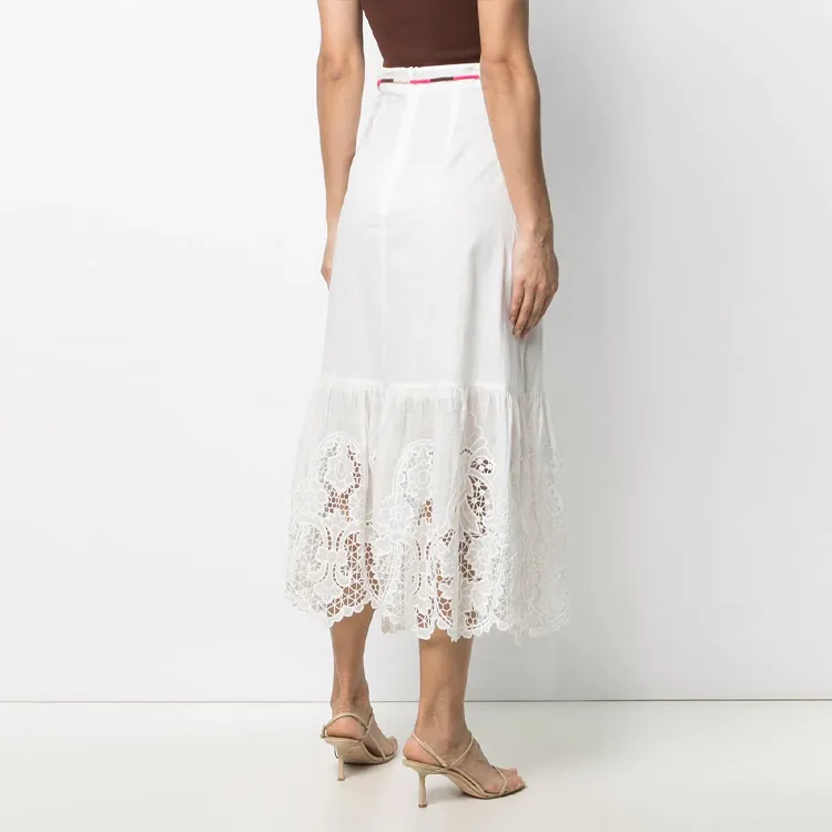 Zimmermann Casual Long Skirts Women's White-3