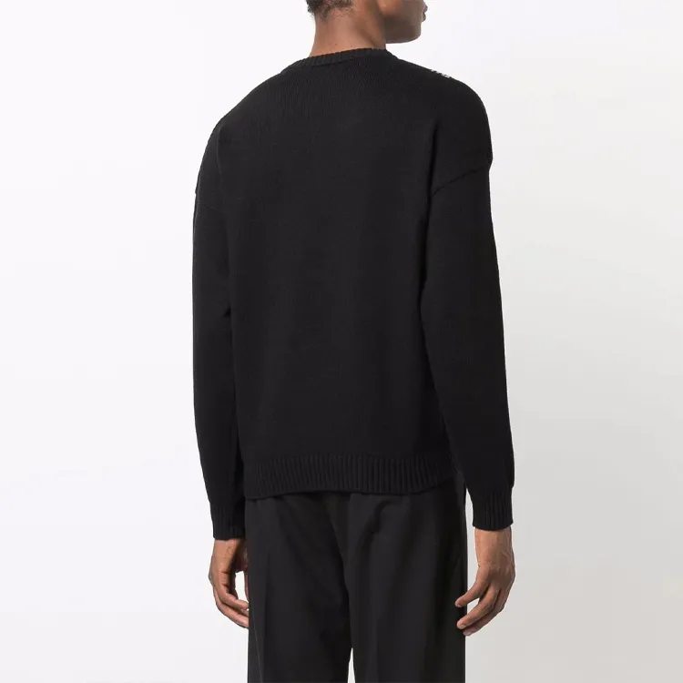 OFF-WHITE Intarsia-knit Logo Jumper-3