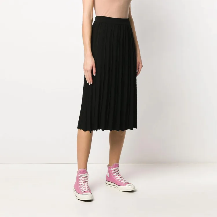 KENZO Knit Long Skirt Women's Black-3