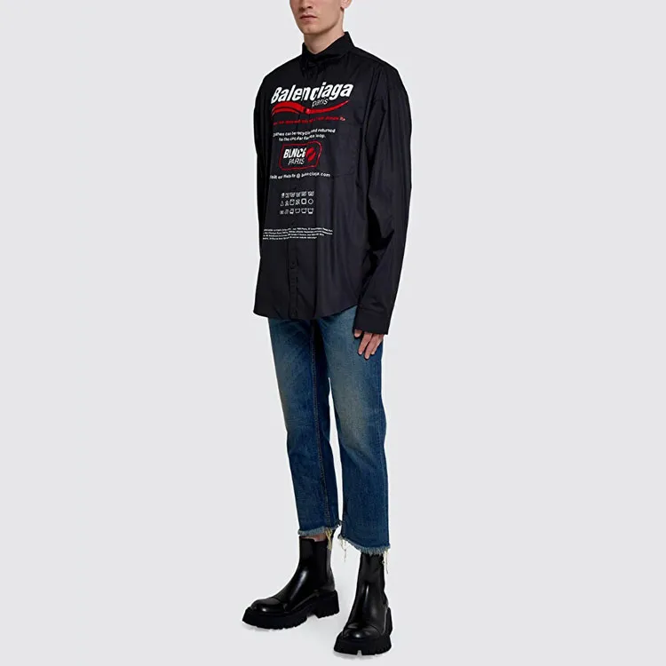 Balenciaga Dry Cleaning Logo Shirt-4