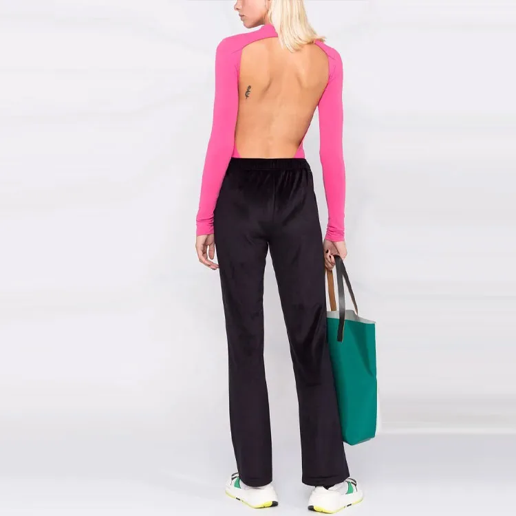 Moncler Straight leg Velour Track Pants-4
