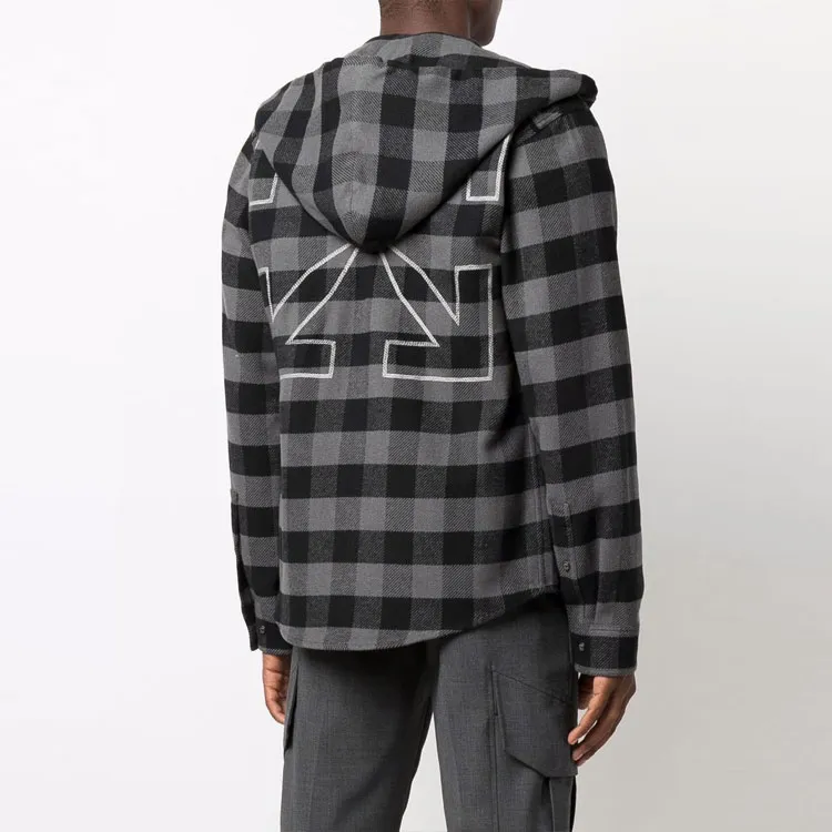 OFF WHITE Arrows Check Hoodie Shirt-3