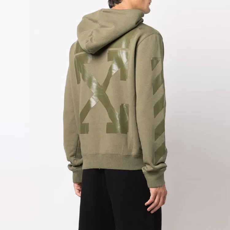 OFF WHITE Slim Fit Rubber Arrows Hoodie-2