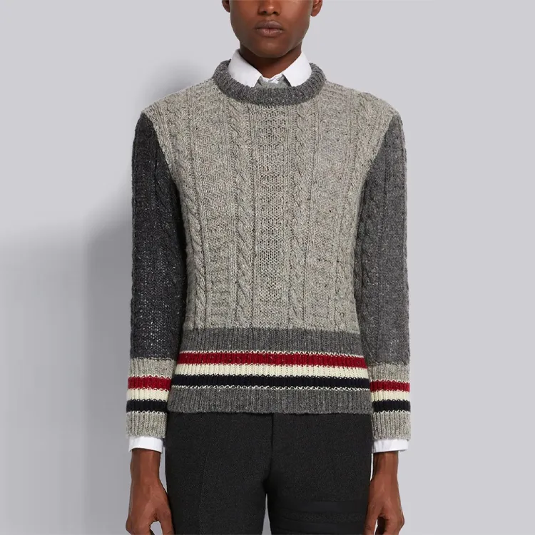 THOM BROWNE Sweaters Men Gray-2