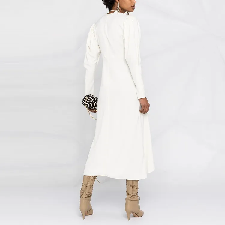 ISABEL MARANT Long-Sleeved Dresses Women's White-3