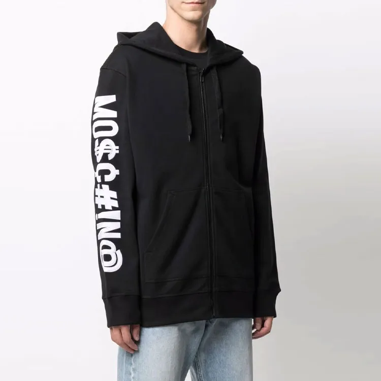 MOSCHINO Symbol Logo Printed Hooded Jacket-2
