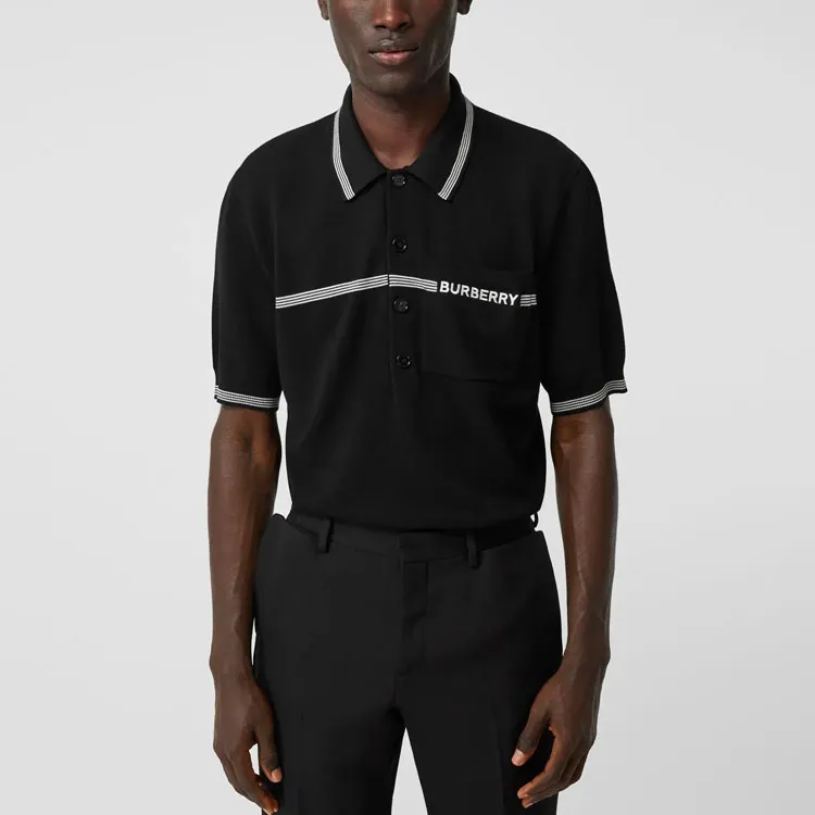 Burberry Polo Shirts Men Black-1