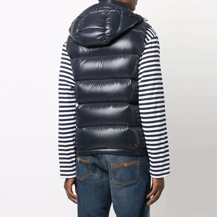 Moncler Bormes Series Vests Men Dark Blue-2