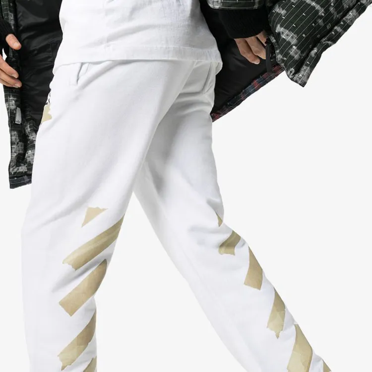 OFF-WHITE SS21 Knitted Sweatpants Men White-6