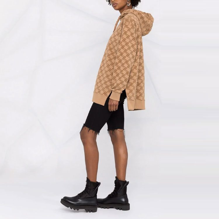パーカー・フーディ Fendi All Over Logo Sweatshirt FENDI Allover Logo Printed Drawstring Hoodie S - POIZON
