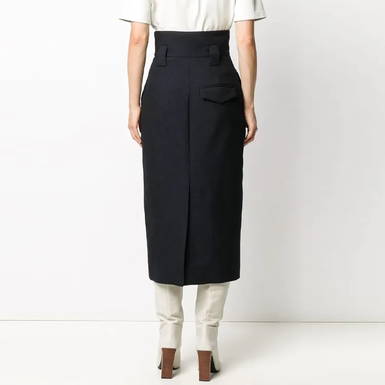FENDI Casual Long Skirts Women's Black-2