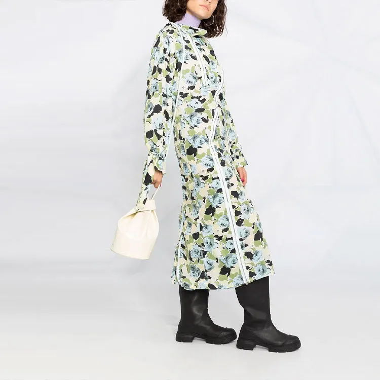 KENZO Long-Sleeved Dresses Women's Green-2