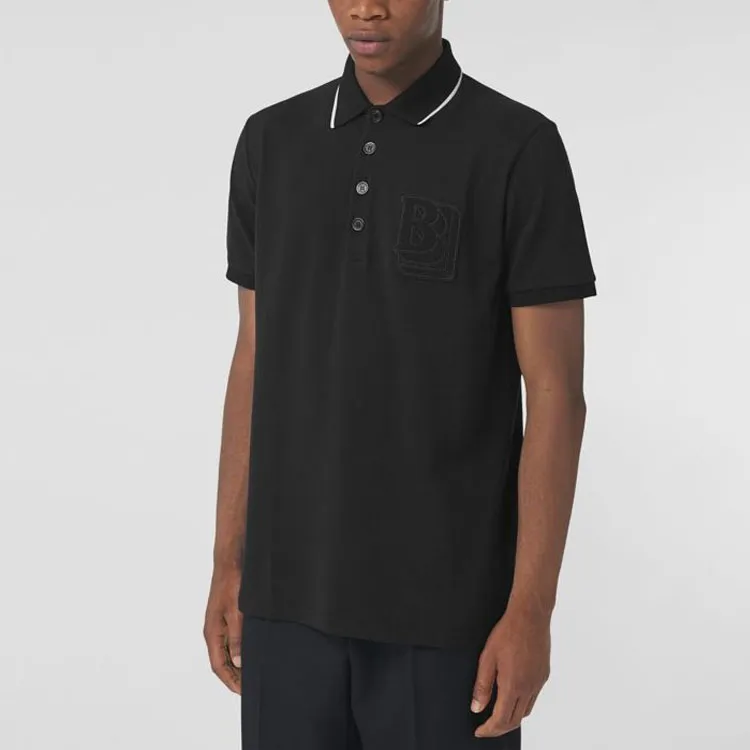 Burberry Polo Shirts Men Black-3